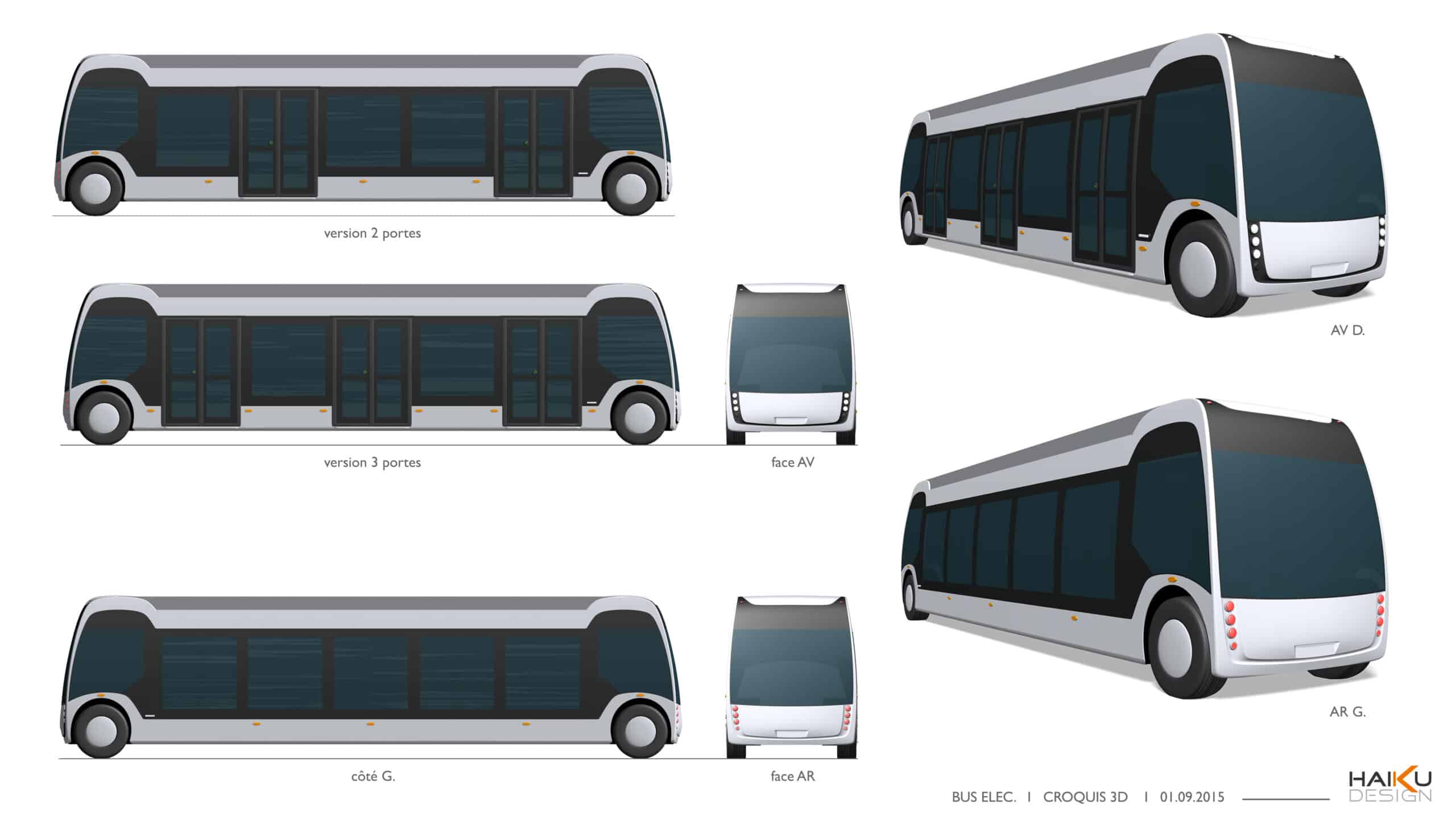 APTIS bus - croquis recherches 3D - copyright image © HAIKU DESIGN