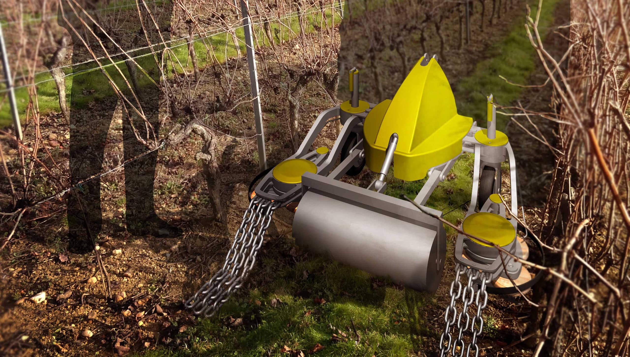 Vineyard weeding equipment - copyright © HAIKU DESIGN